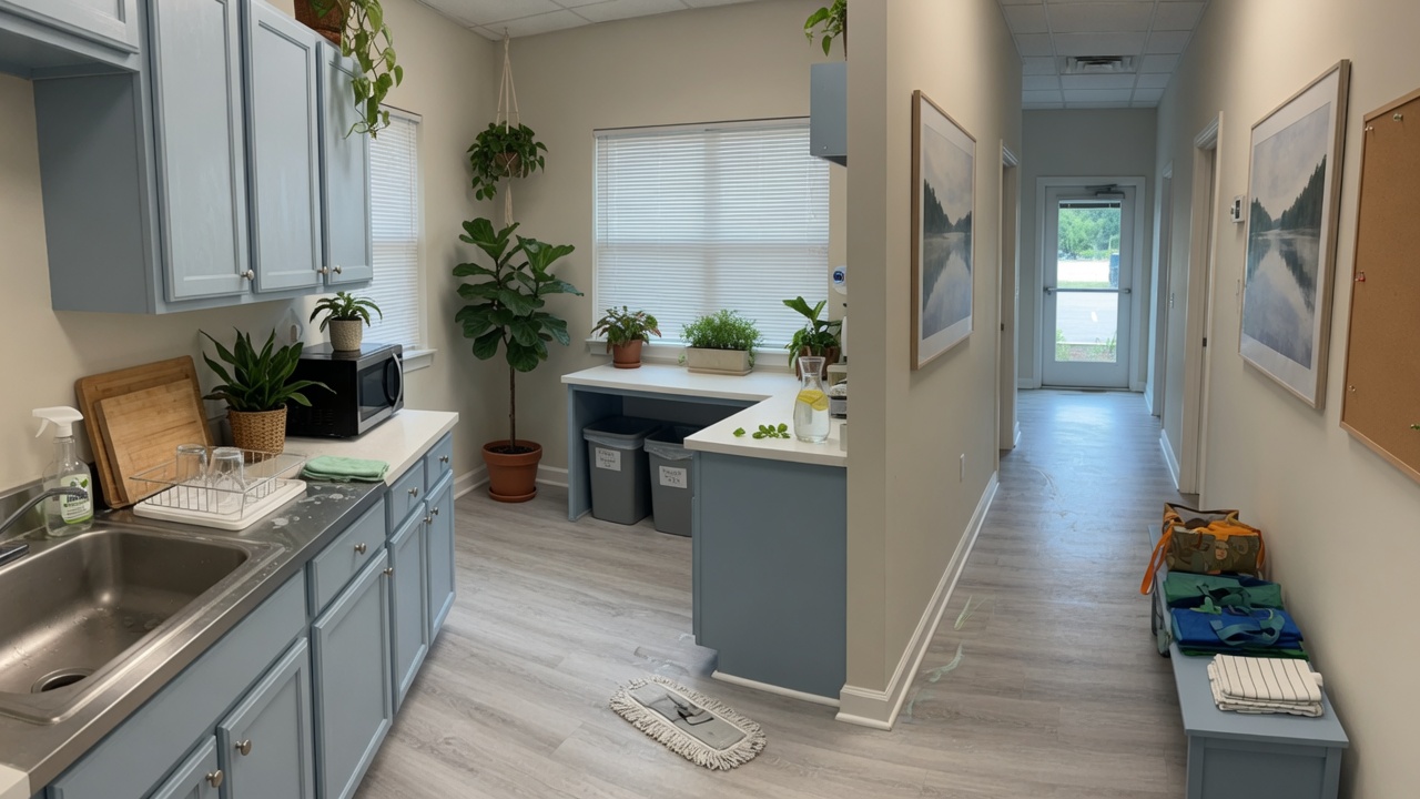 Fort Mill office suite after eco-friendly commercial cleaning